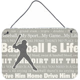 Caroline'S Treasures Baseball Is Life Aluminum Metal Wall Or Door Hanging Prints, 8 X 12