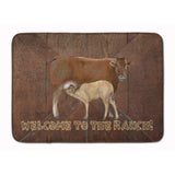 Caroline'S Treasures Welcome To The Ranch With Cow And Baby, 19 X 27, Multicolor