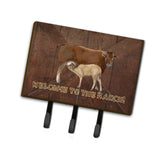 Caroline'S Treasures Sb3084Th68 Welcome To The Ranch With The Cow And Baby Leash Or Key Holder, Large, Multicolor