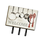 Caroline'S Treasures Sb3087Th68 Pots And Pans Welcome Leash Or Key Holder, Large, Multicolor