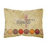 Caroline'S Treasures Sb3089Pw1216 Bon Appetite & Spices Canvas Fabric Decorative Pillow, Large, Multicolor