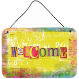 Caroline'S Treasures Artsy Welcome Aluminum Metal Wall Or Door Hanging Prints, 8 X 12