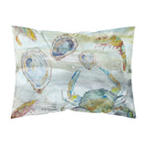 Caroline'S Treasures Crab, Shrimp And Oyster Watercolor Fabric Standard Pillowcases, Multicolor