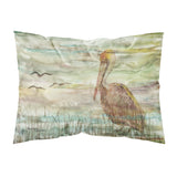 Caroline'S Treasures Brown Pelican Sunset Fabric Standard Pillowcases, Multicolor