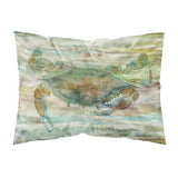 Caroline'S Treasures Crab A Leg Up Sunset Fabric Standard Pillowcases, Multicolor