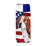 Usa American Flag With Beagle Ultra Beverage Insulators For Slim Cans Sc9005Muk