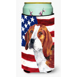 Usa American Flag With Beagle Tall Boy Beverage Insulator Beverage Insulator Hugger