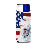 Usa American Flag With Pit Bull Ultra Beverage Insulators For Slim Cans Sc9026Muk