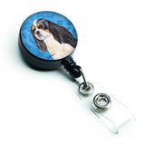 Caroline'S Treasures Cavalier Spaniel Retractable Badge Reel Or Id Holder With Clip, Multicolor (Sc9120Bu-Br)