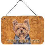 Caroline'S Treasures Sc9123Ds812 Yorkie Aluminum Metal Wall Or Door Hanging Prints, 8 X 12