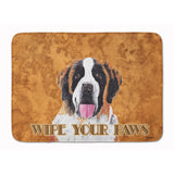Caroline'S Treasures Saint Bernard Wipe Your Paws Floor Mat, 19 X 27, Multicolor