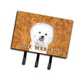 Caroline'S Treasures Sc9135Th68 Bichon Frise Wipe Your Paws Leash Or Key Holder, Large, Multicolor