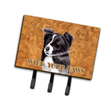 Caroline'S Treasures Sc9138Th68 Border Collie Wipe Your Paws Leash Or Key Holder, Large, Multicolor