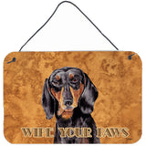 Caroline'S Treasures Sc9139Ds812 Dachshund Aluminum Metal Wall Or Door Hanging Prints, 8 X 12