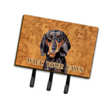 Caroline'S Treasures Sc9139Th68 Dachshund Wipe Your Paws Leash Or Key Holder, Large, Multicolor