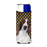 Welsh Springer Spaniel Candy Corn Halloween Portrait Ultra Beverage Insulators For Slim Cans Sc9167Muk