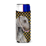 Weimaraner Candy Corn Halloween Portrait Ultra Beverage Insulators For Slim Cans Sc9170Muk