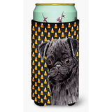 Pug Candy Corn Halloween Portrait Tall Boy Beverage Insulator Beverage Insulator Hugger