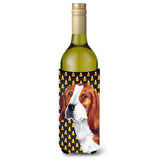 Beagle Candy Corn Halloween Portrait Wine Bottle Beverage Insulator Beverage Insulator Hugger