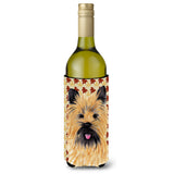 Cairn Terrier Fall Leaves Portrait Wine Bottle Beverage Insulator Beverage Insulator Hugger Sc9215Literk