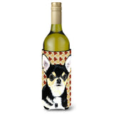 Chihuahua Fall Leaves Portrait Wine Bottle Beverage Insulator Beverage Insulator Hugger