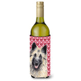 Belgian Tervuren Hearts Valentine'S Day Portrait Wine Bottle Beverage Insulator Beverage Insulator Hugger