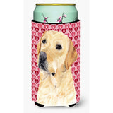 Labrador Yellow Hearts Love Valentine'S Day Tall Boy Beverage Insulator Beverage Insulator Hugger
