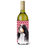 Springer Spaniel Hearts Love Valentine'S Day Wine Bottle Beverage Insulator Beverage Insulator Hugger