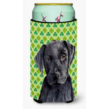 Labrador Black St. Patrick'S Day Shamrock Portrait Tall Boy Beverage Insulator Beverage Insulator Hugger