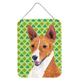 Caroline'S Treasures Sc9307Ds1216 Basenji St. Patrick'S Day Shamrock Portrait Wall Or Door Hanging Prints, 16 X 12, Mu
