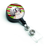 Carolines Treasures Shih Tzu Candy Cane Holiday Christmas Retractable Badge Reel Multicolor (SC9343BR)