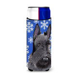 Scottish Terrier Winter Snowflakes Holiday Ultra Beverage Insulators For Slim Cans Sc9386Muk