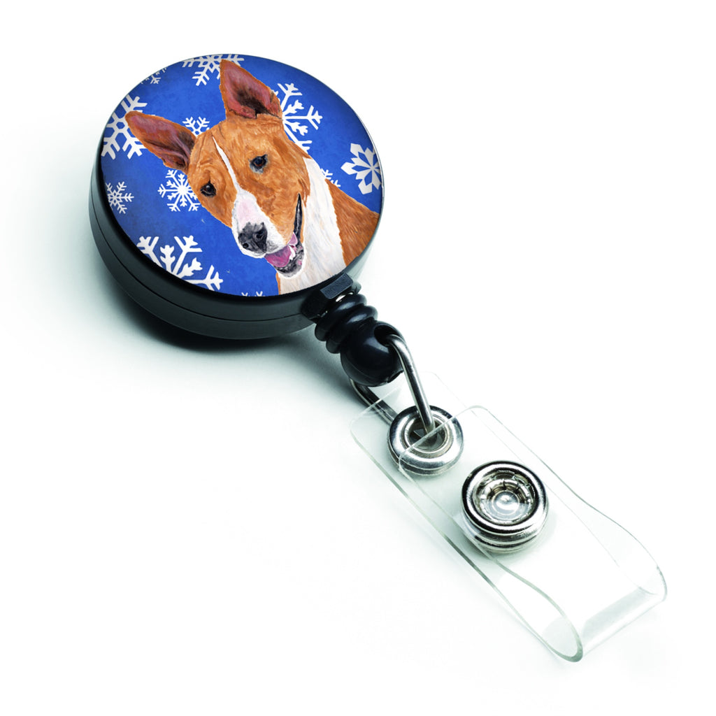 Caroline'S Treasures Basenji Winter Snowflakes Holiday Retractable Badge Reel, Multicolor (Sc9387Br)