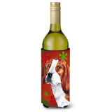 Beagle Red And Green Snowflakes Holiday Christmas Wine Bottle Beverage Insulator Beverage Insulator Hugger