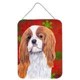 Caroline'S Treasures Cavalier Spaniel Red Snowflakes Holiday Christmas Wall Or Door Hanging Prints, 16 X 12, Multicolo