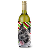 Akita Candy Cane Holiday Christmas Wine Bottle Beverage Insulator Hugger Sc9480Literk