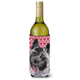Akita Hearts Love And Valentine'S Day Wine Bottle Beverage Insulator Hugger Sc9484Literk