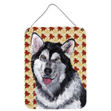 Caroline'S Treasures Alaskan Malamute Fall Leaves Wall Or Door Hanging Prints, 16 X 12