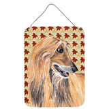 Caroline'S Treasures Afghan Hound Fall Leaves Wall Or Door Hanging Prints, 16 X 12