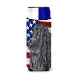 Cocker Spaniel Black Usa American Flag Ultra Beverage Insulators For Slim Cans