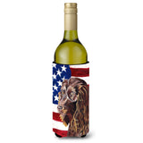 Boykin Spaniel Usa American Flag Wine Bottle Beverage Insulator Beverage Insulator Hugger
