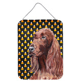 Caroline'S Treasures Irish Setter Halloween Candy Corn Aluminium Metal Wall Or Door Hanging Prints, 16 X 12