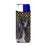 Cocker Spaniel Halloween Candy Corn Ultra Beverage Insulators For Slim Cans