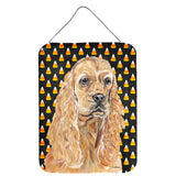 Caroline'S Treasures Sc9528Ds1216 Cocker Spaniel Halloween Candy Corn Aluminium Metal Wall Or Door Hanging Prints, 16 X 12