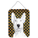 Caroline'S Treasures Sc9534Ds1216 Bull Terrier Halloween Candy Corn Aluminium Metal Wall Or Door Hanging Prints, 16 X 12