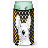 Bull Terrier Halloween Candy Corn Tall Boy Beverage Insulator Beverage Insulator Hugger