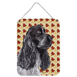 Caroline'S Treasures Sc9540Ds1216 Cocker Spaniel Fall Leaves Aluminium Metal Wall Or Door Hanging Prints, 16 X 12