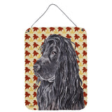 Caroline'S Treasures English Cocker Spaniel Fall Leaves Aluminium Metal Wall Or Door Hanging Prints, 16 X 12