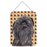 Caroline'S Treasures Sc9545Ds1216 Brussels Griffon Fall Leaves Aluminium Metal Wall Or Door Hanging Prints, 16 X 12