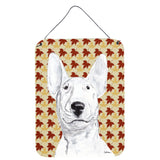 Caroline'S Treasures Sc9548Ds1216 Bull Terrier Fall Leaves Aluminium Metal Wall Or Door Hanging Prints, 16 X 12